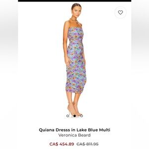 Veronica Beard Purple and Orange Floral Midi Dress